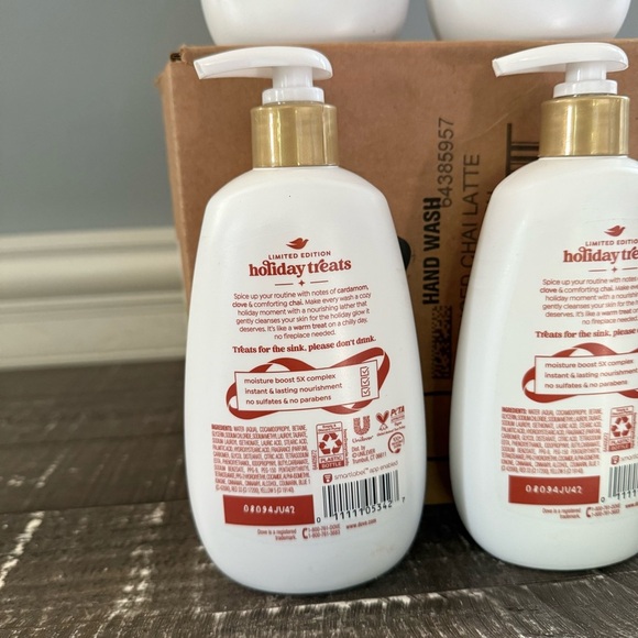 Dove Spiced Chai Latte Hand Wash Limited Edition 12oz Lot Of 4 - Picture 3 of 5